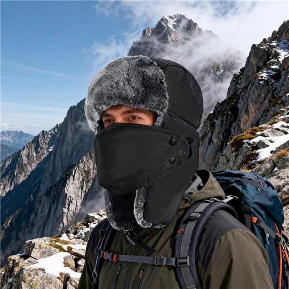 Winter Hats for Women Men Trapper Ushanka Hat with Ear Flaps Warm
